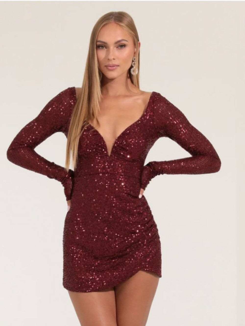 Red Sparkly Sequin Dress